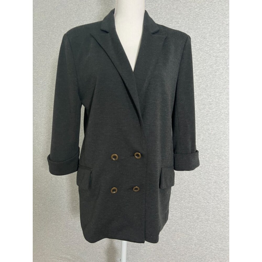 Cartonnier Dark Gray Double-Breasted Blazer